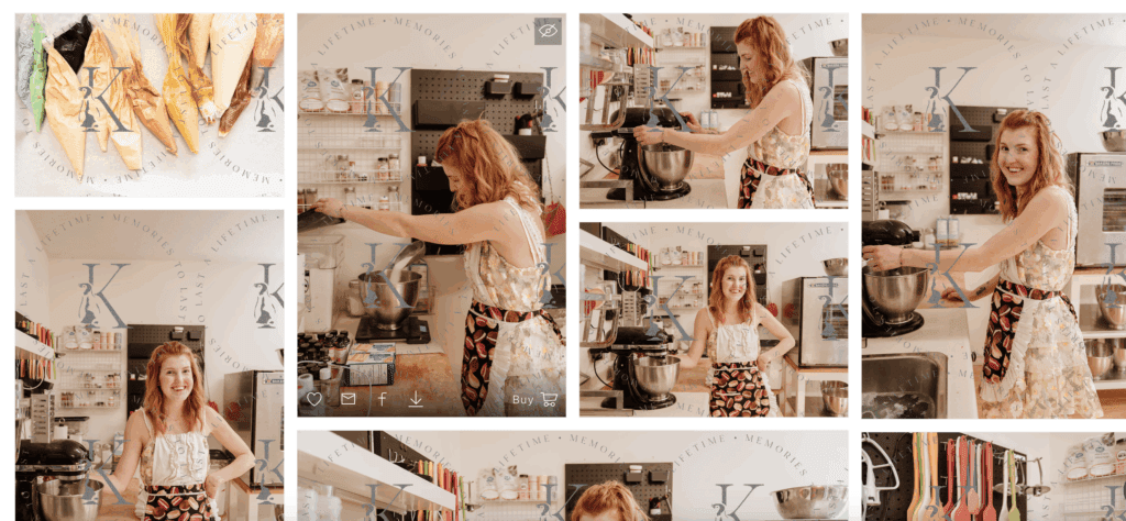 Online gallery of edited brand photography images